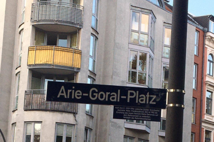 Der neue Namen am Kreisel Grindelhof