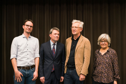 Gastgeber Sebastian Schirrmeister, Thomas Meyer, Peter Niesen, Barbara Guggenheim