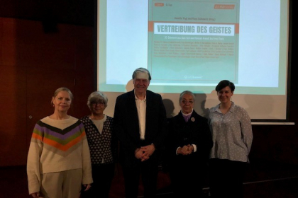 Heike Völker-Sieber vom Hörverlag, Barbara Guggenheim, Hans Sarkowicz, Annette Vogt, Johanna Eisenhardt von der Weichmann-Stiftung 