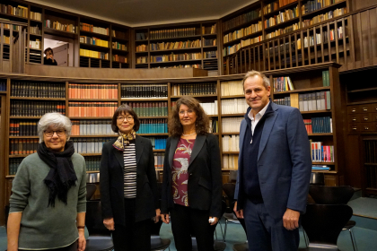 Gastgeberin Barbara Guggenheim, Brigitte van Kann, Bettina Kaibach und Stephan Schad