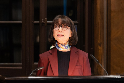 Brigitte van Kann während ihres Vortrags.